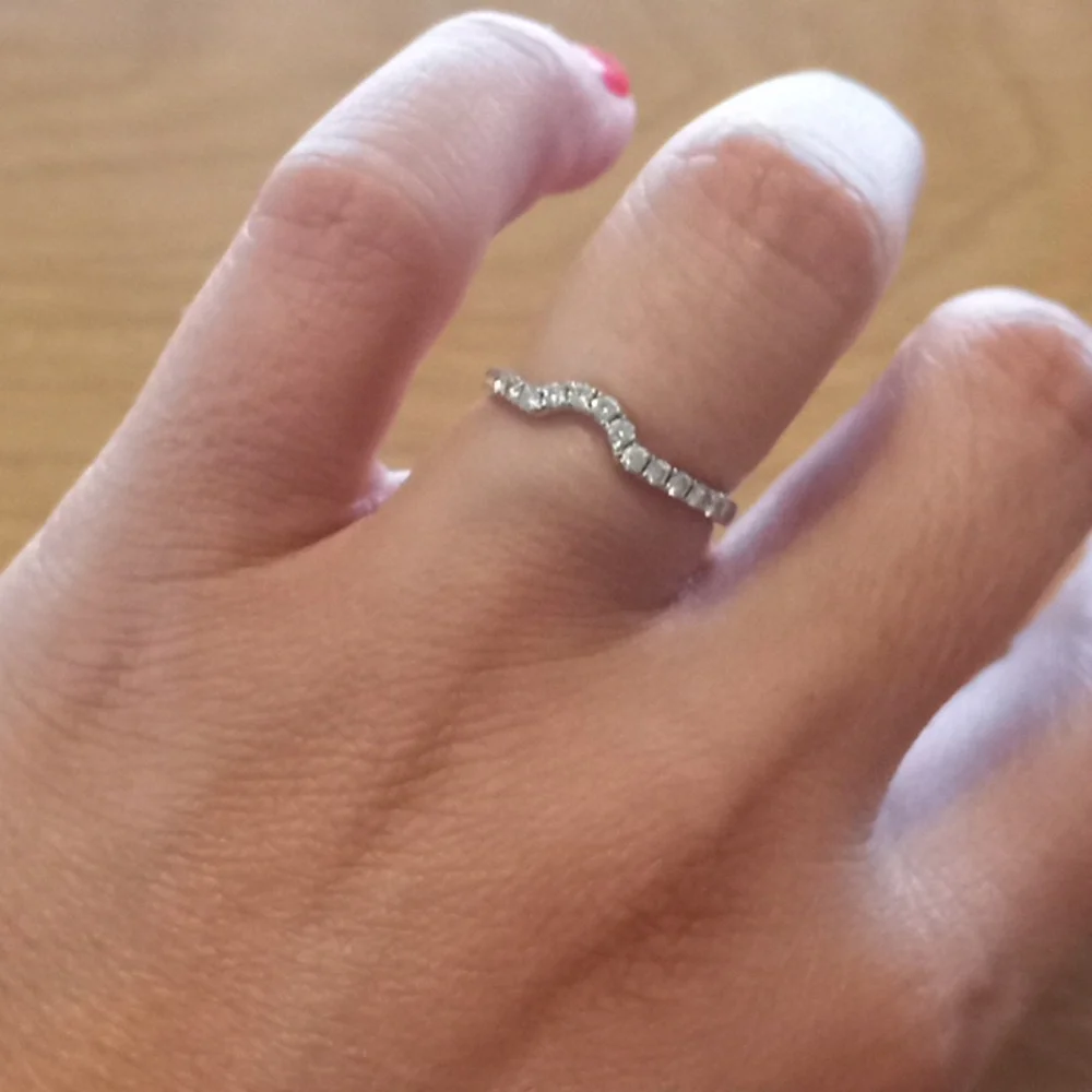 18k gold diamond enhancer / guard ring sz 6.5 - Picture 5 of 6